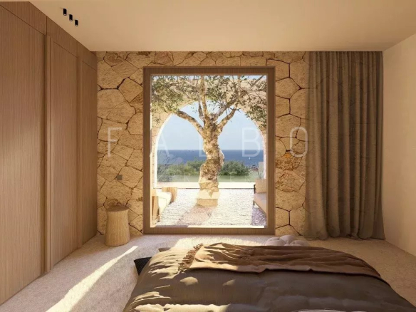 Room in a new architect-designed villa with sea views in Cassis.