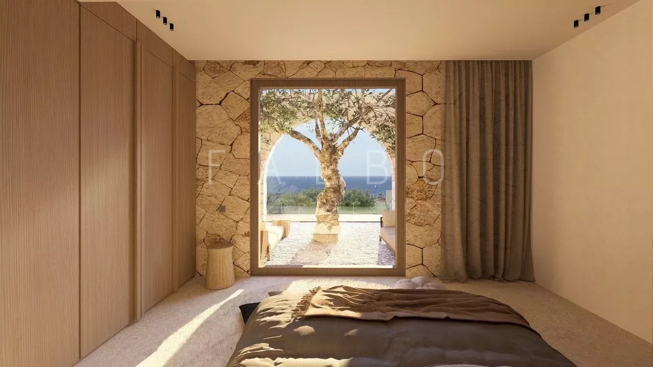 Room with sea view in Cassis Room in a new architect-designed villa with sea views in Cassis.