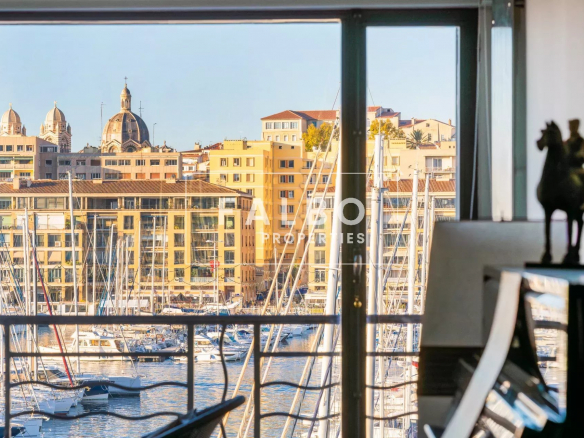 View old port luxurious apartment marseille7e