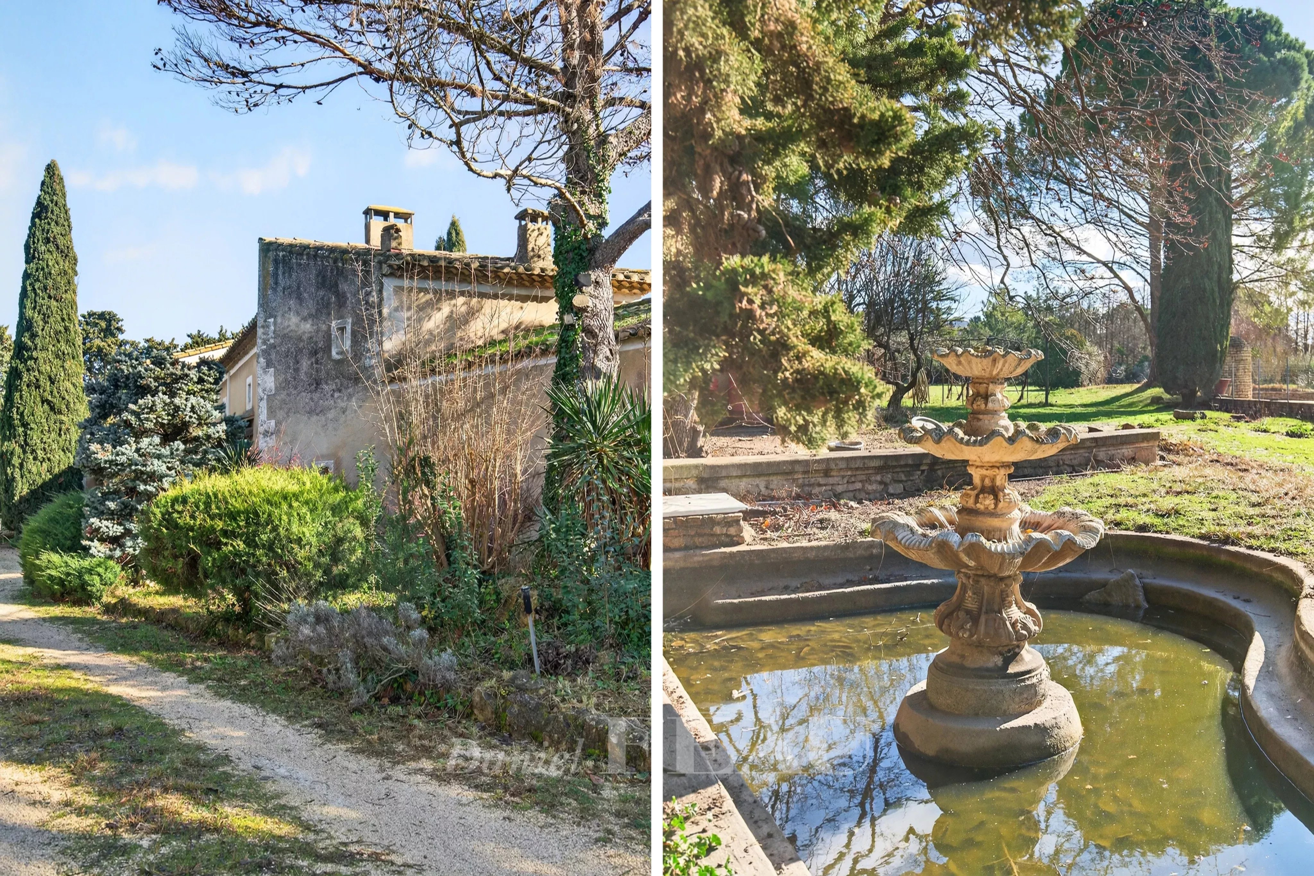 Provençal farmhouse in Cavaillon with wooded grounds and fountain