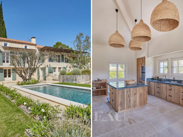 Renovated house with swimming pool and Mediterranean garden in Paradou, Alpilles.