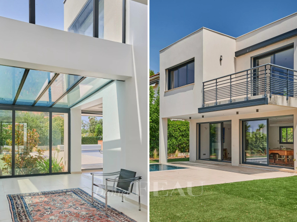 Maison moderne avec jardin et piscine dans une résidence sécurisée à Marseille 8ème.
