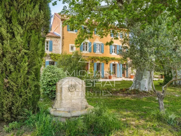 Characterful residence with garden, former wine estate in Avignon.