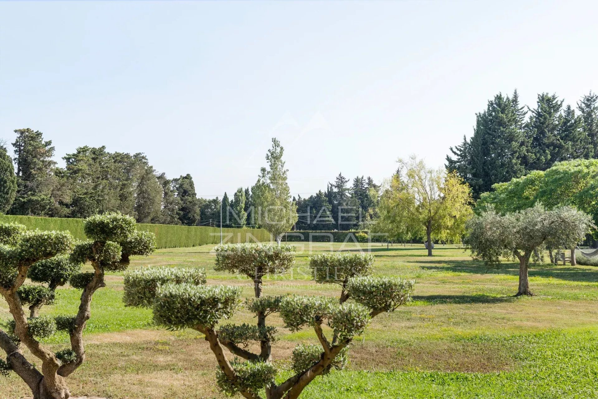 Terrain autour d’un mas rénové à Eyragues Vaste terrain arboré et clos de près de 3 hectares autour d'un mas rénové à Eyragues.