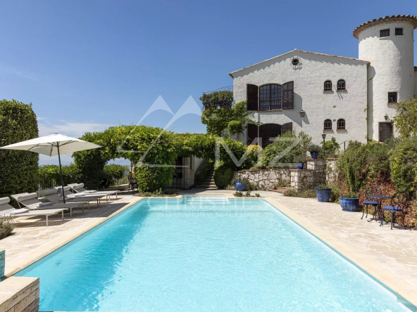 Proche Saint-Paul-de-Vence – Belle propriété provençale avec vue mer panoramique