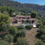 Villa 7/8p au calme avec vue mer et oliveraie