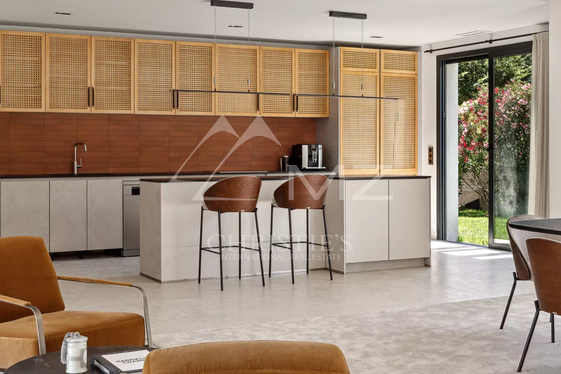 Modern kitchen in a villa in Mougins Interior of a new contemporary villa with a modern kitchen in Mougins.