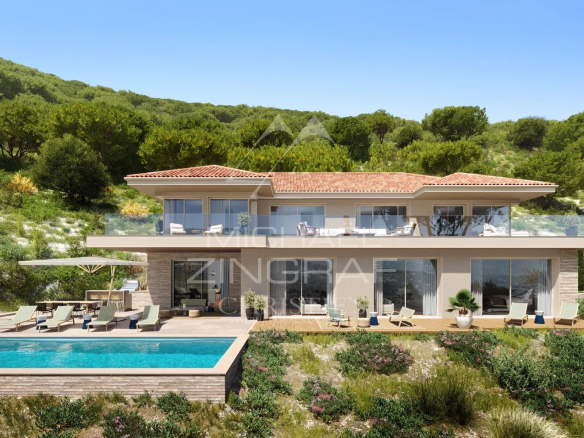 Grimaud – Elégante Villa avec Vue Mer panoramique sur le Golfe de Saint-Tropez