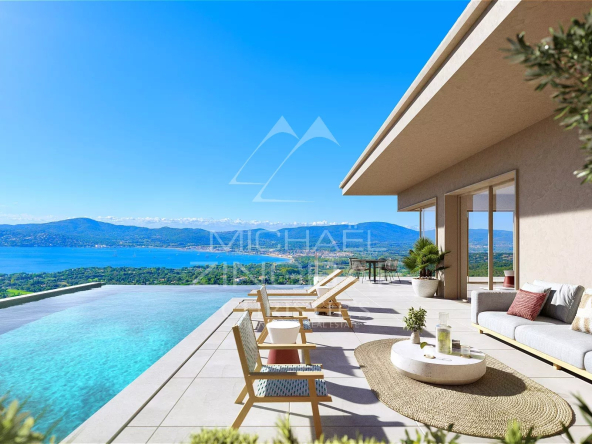 Grimaud – Villa d’Exception  “Les Canebiers” avec Vue Mer panoramique sur le Golfe de Saint-Tropez