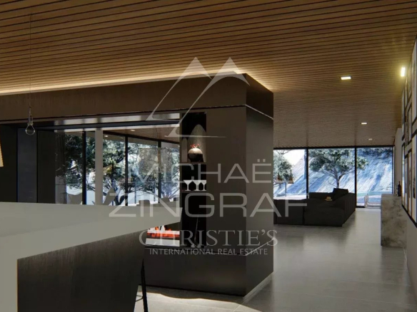 Intérieur moderne d'une propriété avec vue sur la nature, Le Lavandou.