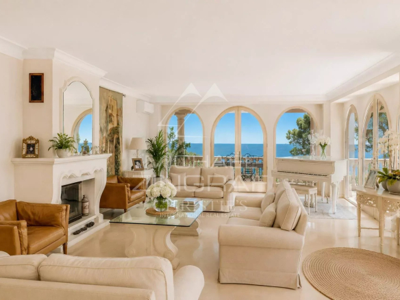 Interior of a luxury villa with sea views in Sainte-Maxime.