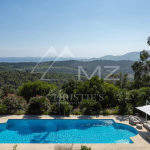 Gassin / Ramatuelle – South-west panoramic sea view. Perfectly renovated.