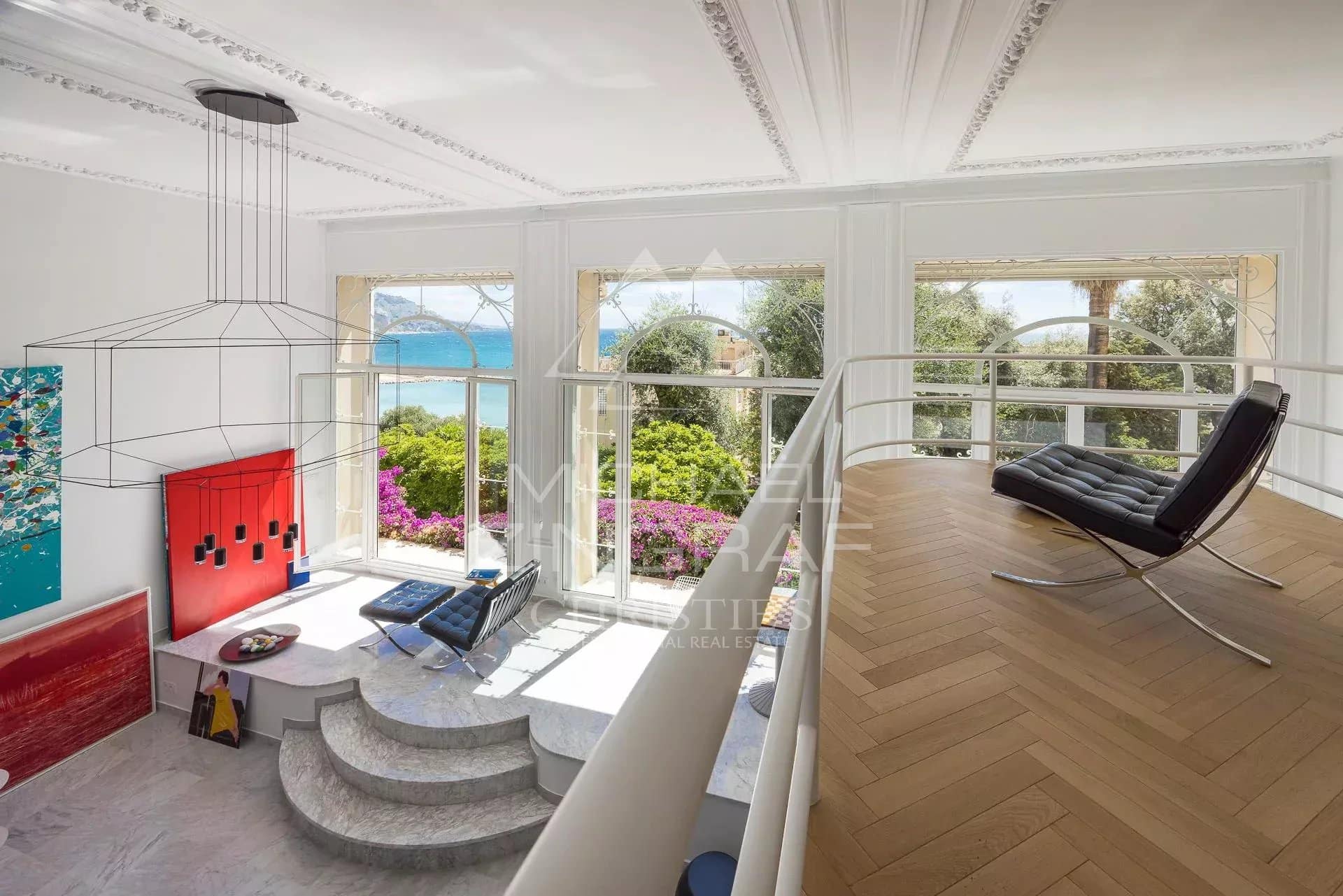 Belle Époque apartment in Menton Interior of a Belle Époque style apartment with sea view in Menton, Garavan district.