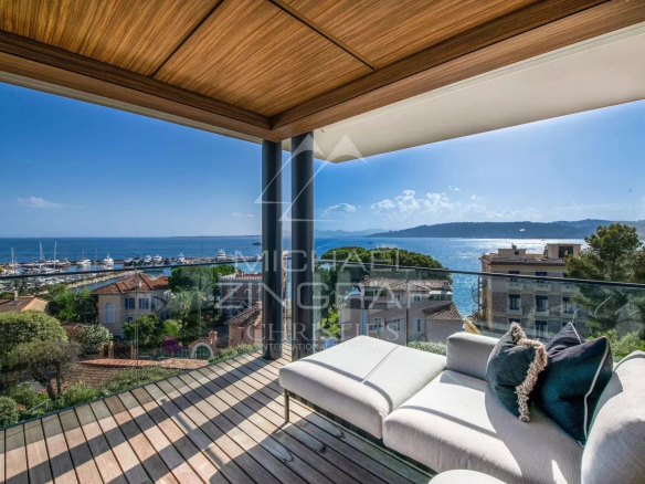 CAP D’ANTIBES – Appartement au dernier étage avec vue mer panoramique