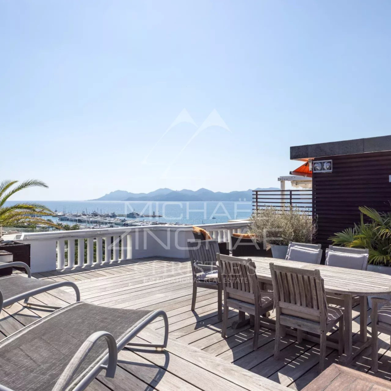 Cannes – Croisette – Penthouse with Panoramic Sea View