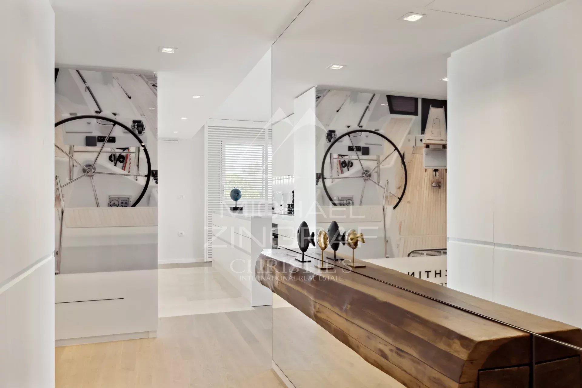 3-room apartment in Cannes Interior of an apartment in Cannes with design elements inspired by yachting.