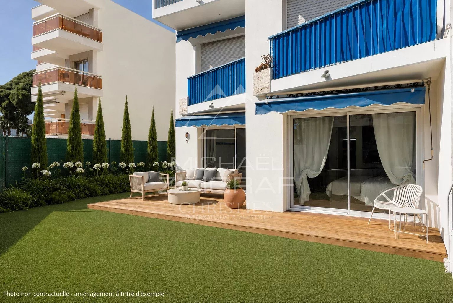 Appartement 4 pièces à Cannes Appartement 4 pièces avec jardin à Cannes, rez-de-jardin, terrasse et espace vert.