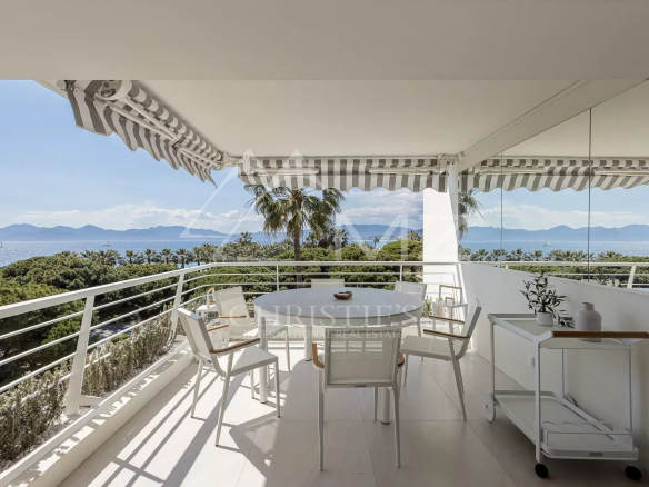 Cannes Croisette – Palm Beach – 4p entièrement rénové – Vue mer panoramique.