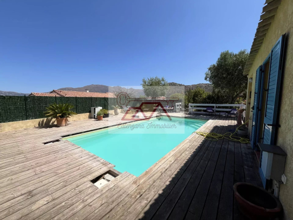 Calenzana – Charmante villa T5 avec dépendances, piscine et forage.