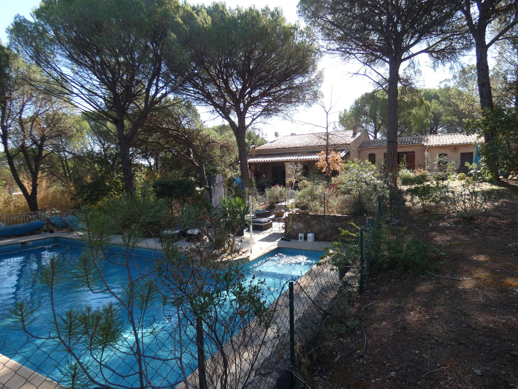 Villa de type 4 avec piscine entourée de pins à Vidauban, en Provence.