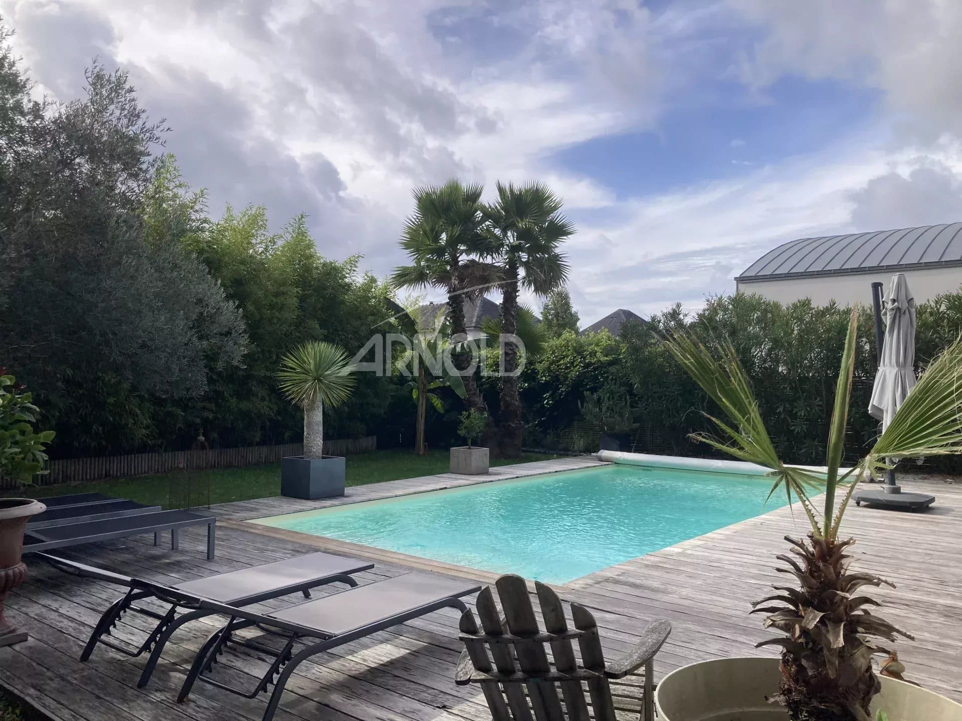 Contemporary house with heated pool and garden in Vannes