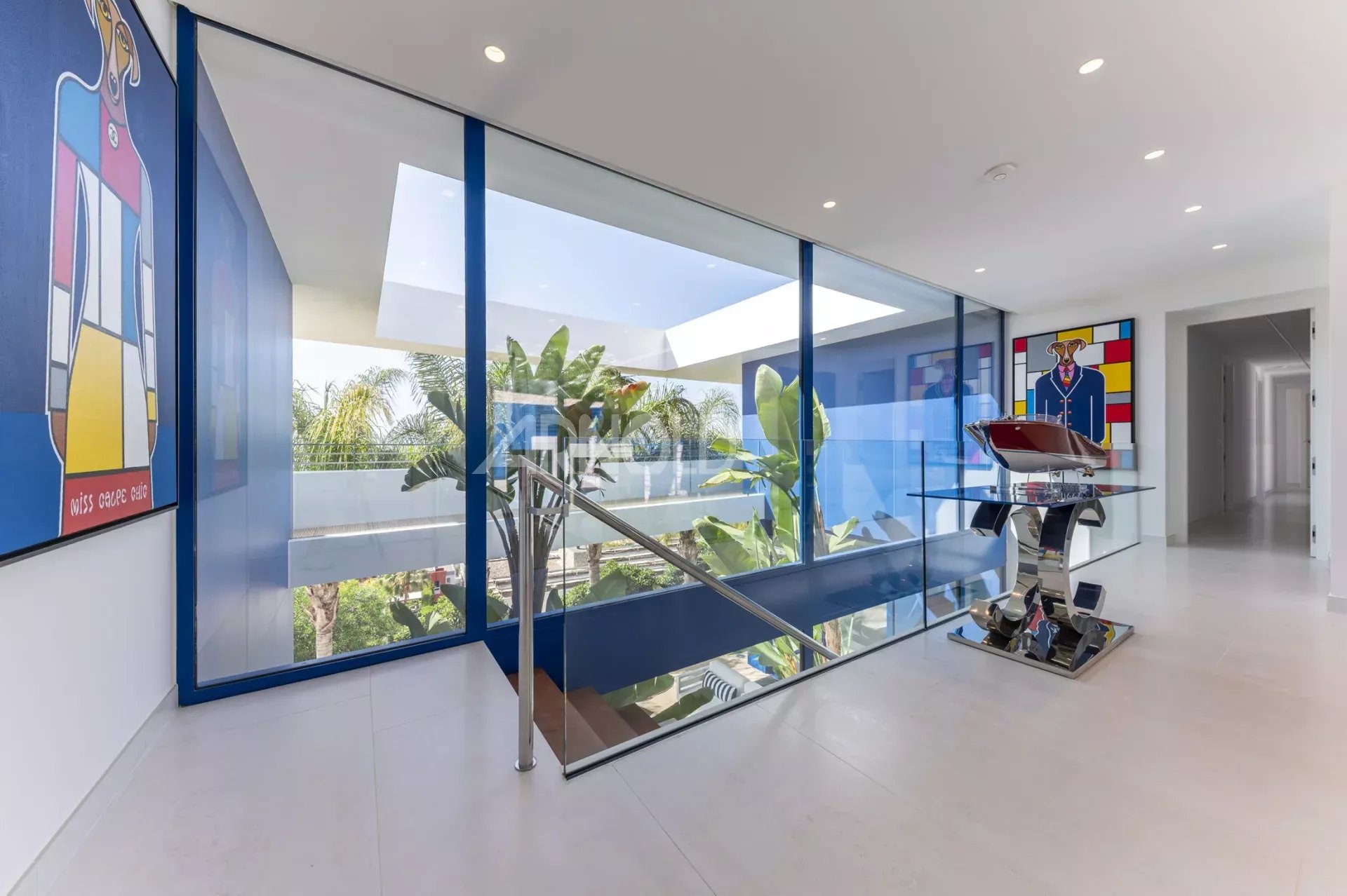 Modern interior of a villa with sea views in Calpe, Spain.