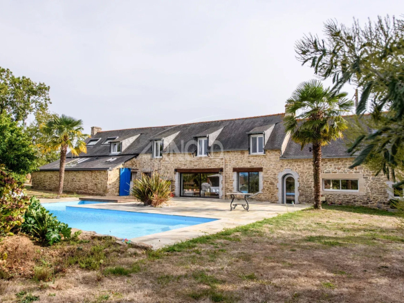 Contemporary farmhouse with swimming pool in a peaceful hamlet in Surzur.