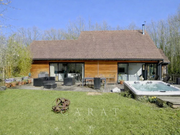 Single-story wooden house