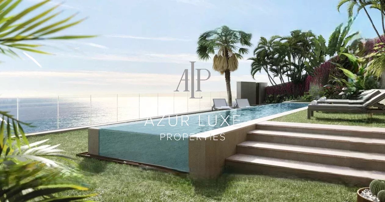 Villa moderne avec vue mer Villa moderne avec piscine à débordement et vue sur la mer à Roquebrune-Cap-Martin.