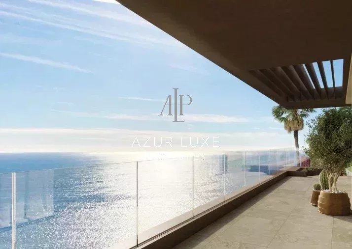 Villa moderne avec vue mer Terrasse d'une villa moderne avec vue sur la mer à Roquebrune-Cap-Martin