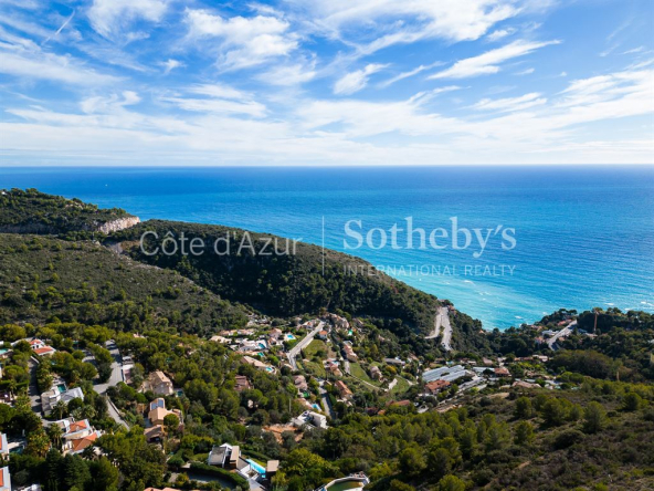 Near Monaco, contemporary villa under construction in Eze with breathtaking sea views