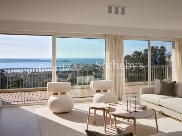 Appartement de luxe 6 pièces à Cannes : Vue mer panoramique, résidence prestigieuse