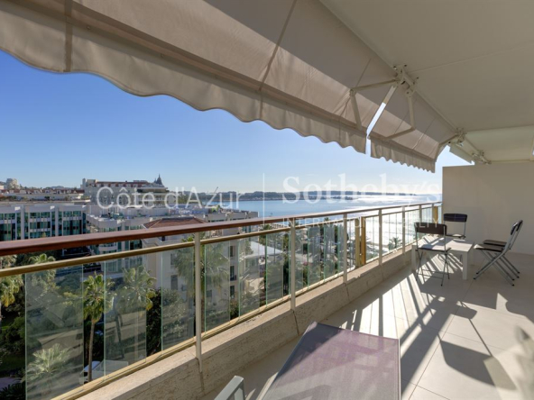 Cannes Croisette 3 -room apartment in the last floor with sea view
