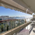 Cannes Croisette Appartement 3 Pièces en dernier étage avec vue mer