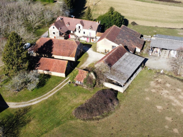 En plein coeur du ” Triangle D’Or”, formé par Sarlat, Montignac et Les Eyzies, ancienne ferme sur 7 hectares offrant un énorme potentiel. Possibilité de plus de terrain