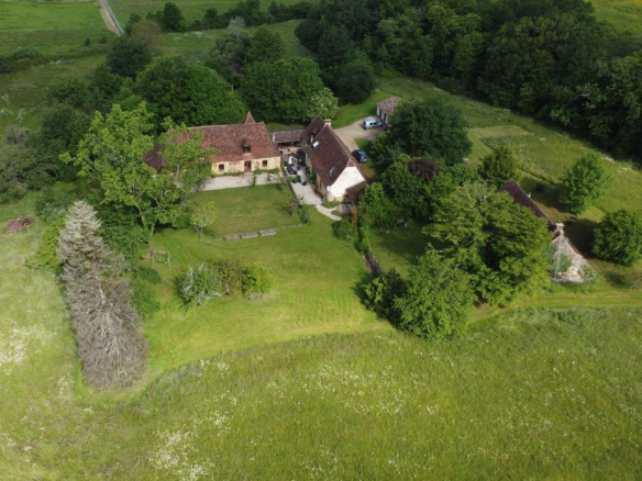 Isolated farmhouse with house, barn and guest house on 15 hectares in Excideuil.