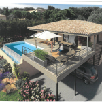 Sari- Solenzara Magnificent Villa T5 with swimming pool and sea view