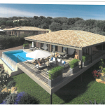 Villa T5- sari- Solenzra, sea view of 134.88 m2 with swimming pool