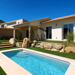 4-room villa with swimming pool and landscaped garden, 3 km from the beaches