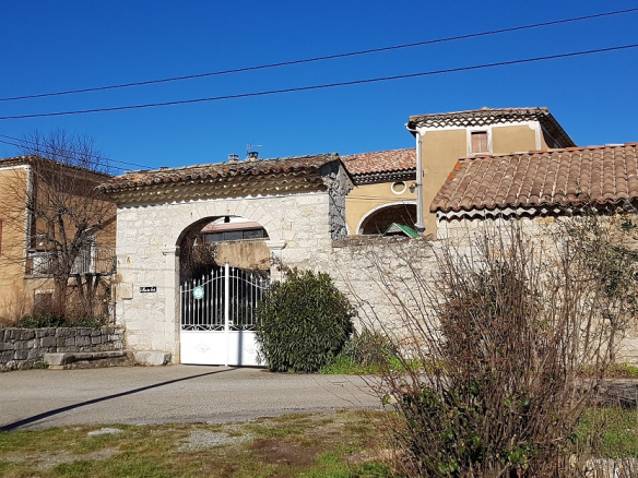 Les Vans 6 km. Large 16th century farmhouse with 5 apartments on 1.3 hectares