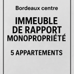 Immeuble de rapport   5 appartements meublés   Bordeaux Gare