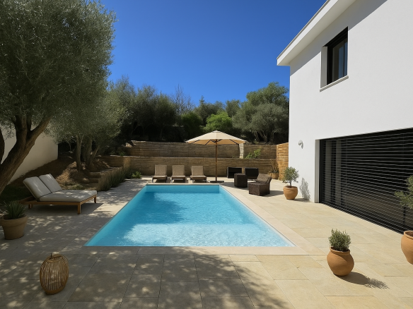 CONTEMPORARY HOUSE BUILT IN 2021 – TEN-YEAR WARRANTY – SWIMMING POOL