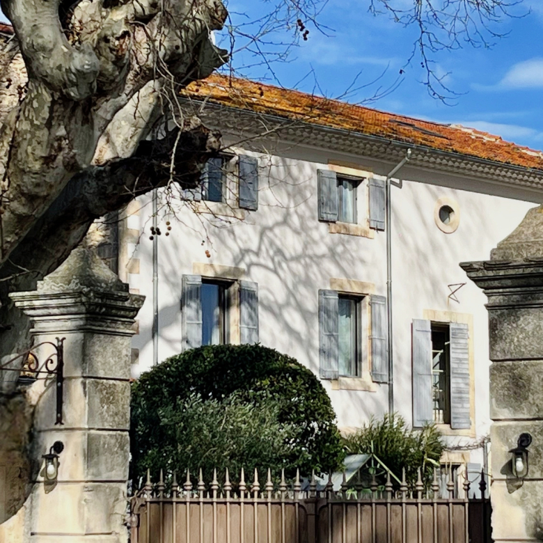 Farmhouse with view and outbuildings