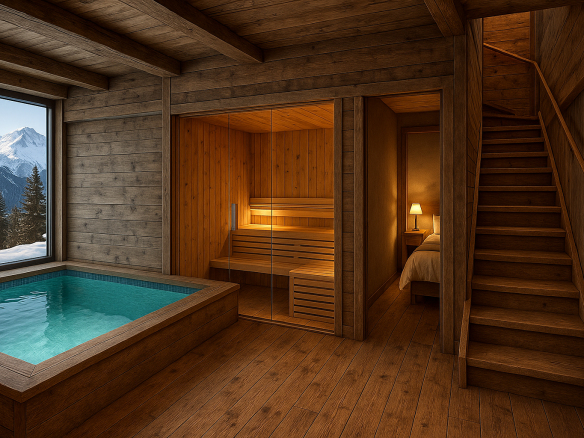 Luxurious chalet with indoor pool