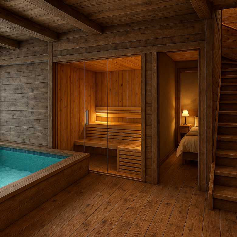 TERRAIN avec Permis 3 CHALETS LUXE
