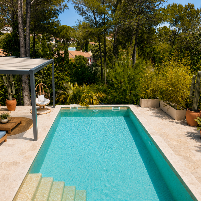 CEYRAT Contemporary architect-designed house with swimming pool and v