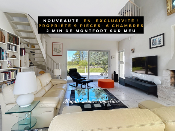 Charming property of 299 m2, 2 minutes from Montfort sur Meu