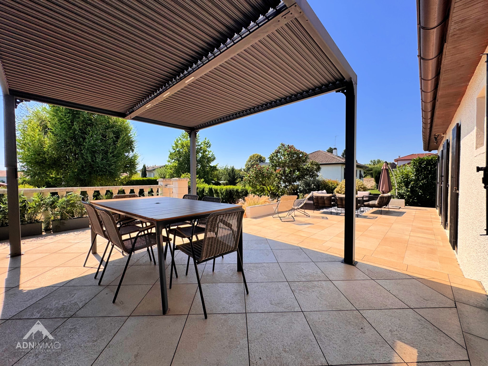 Terrace of a house in Saint-Genis-Pouilly Spacious terrace with garden furniture in Saint-Genis-Pouilly.