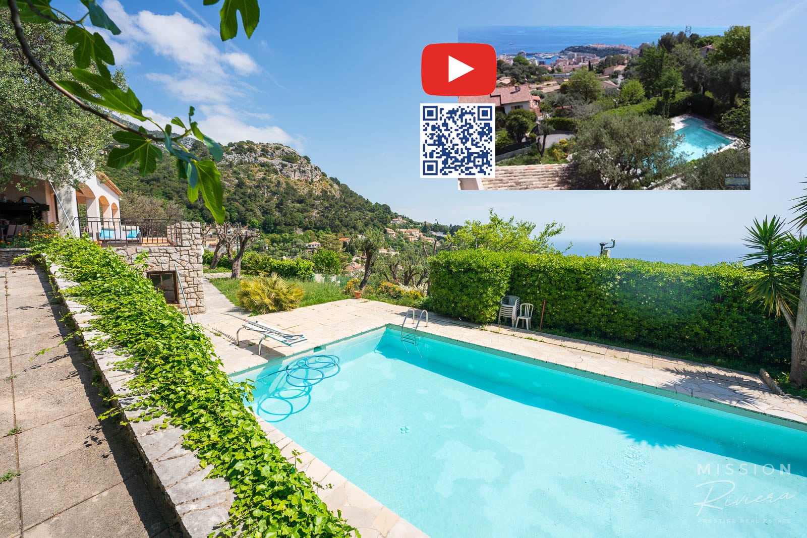 Provençal villa in La Turbie Provençal villa with swimming pool and sea view in La Turbie