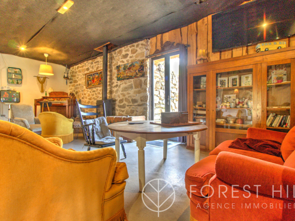 Interior of a property with comfortable furniture and warm decor.